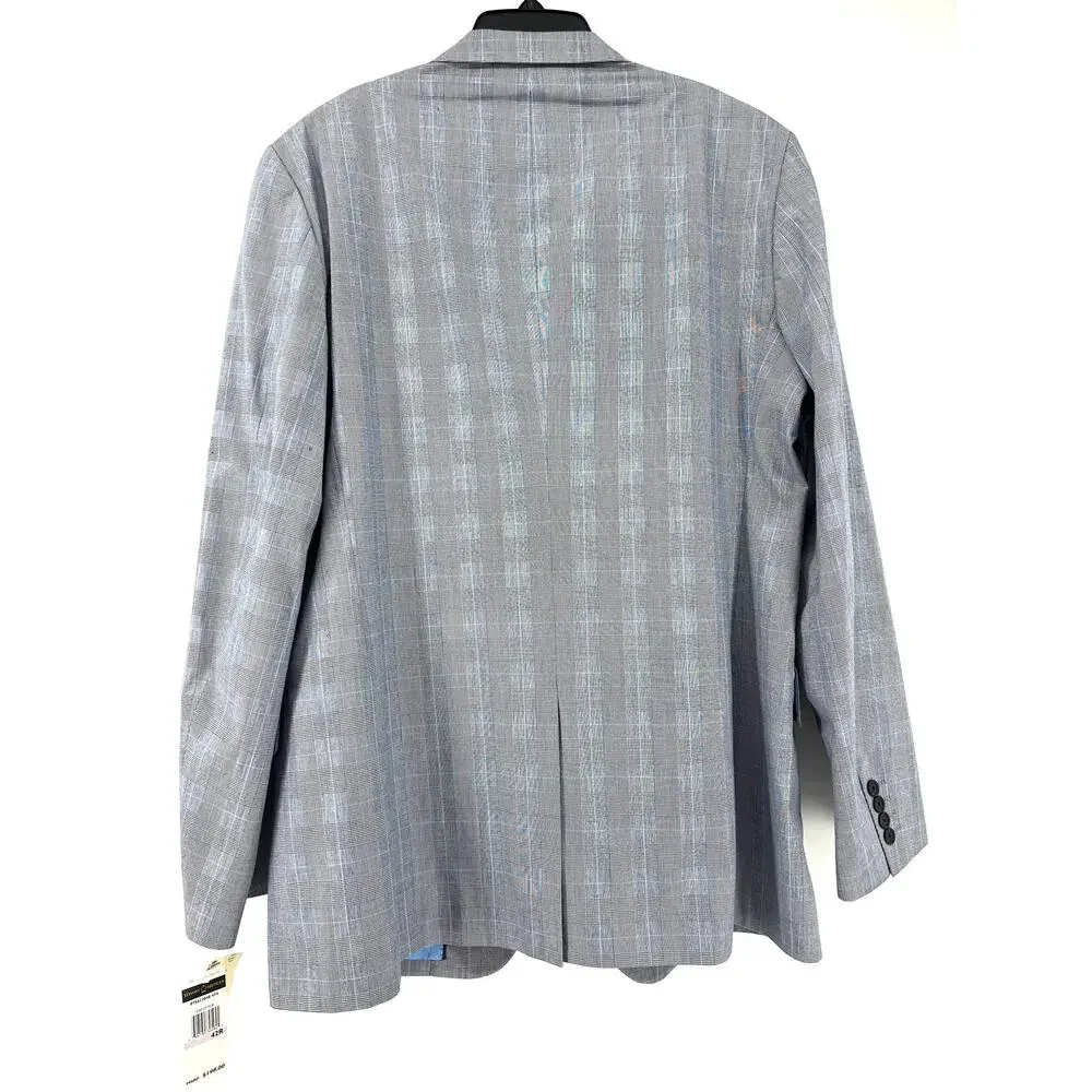 Tommy Hilfiger‎ Men's Cotton Suit Jacket NWT Single Breasted (42RR) Gray Check